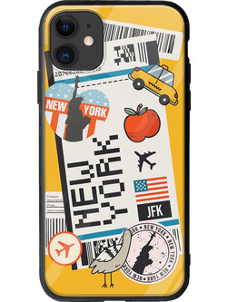 Θήκη Ticket To New York iPhone 11 Groove TPU (Tempered Glass και TPU)