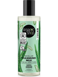 Natura Siberica Organic Shop Aloe & Avocado Micellar Cleansing Milk For All Skin Types Κρέμα Καθαρισμού Προσώπου 150ml