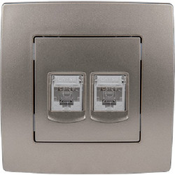 CITY PHONE SOCKET RJ11 + COMPUTER SOCKET RJ45 WHITE - 190731