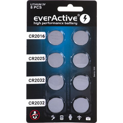 everActive 4 x CR2032 / 2 x CR2025 / 2 x CR2016 8τμχ