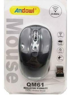 Andowl QM61 Ασύρματο Ποντίκι Black