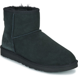 UGG Γυναικεία Μποτάκια Suede Μαύρα με Γούνα 1002072-BLK