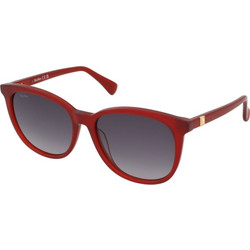 Max Mara MM0022 66B Γυναικεία Γυαλιά Ηλίου Τετράγωνα Κοκάλινα Κόκκινα με Γκρι Degradee Φακό