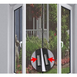 Σίτα για παράθυρα με μαγνήτες 120X120 ΠΟΙΟΤΗΤΑ ΑΑΑ - ΜΑΥΡΟ