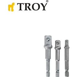 Troy σετ προεκτάσεις βιδολόγου για καρυδάκια 3 τεμ