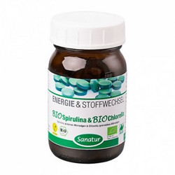 Sanatur Σπιρουλίνα με Χλωρέλλα 250mg 100 Ταμπλέτες
