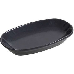 Πιατάκι stoneware ορθογώνιο ανθρακί 12 x 7 εκατ. Essentials