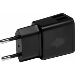Green Mouse Φορτιστής Χωρίς Καλώδιο με 2 Θύρες USB-A Black 46956583