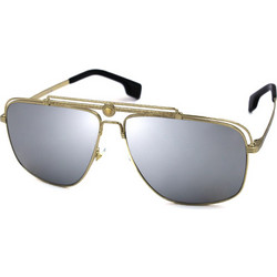 Versace VE2242 1252/6G Ανδρικά Γυαλιά Ηλίου Aviator Κοκάλινα Μεταλλικά Ασημί με Γκρι Polarized Φακό