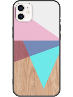 Θήκη Solid Wood iPhone 12 mini Black TPU (Μαύρη Σιλικόνη)