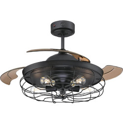 Westinghouse Dunlin 73001 Ανεμιστήρας Οροφής 105cm 48W με Φως & Τηλεχειριστήριο Μαύρος