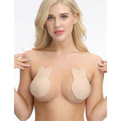 Nude Strapless Women Rabbit Ear Breast Lift Up