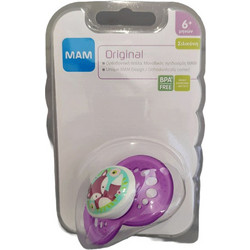 Mam Original Ανατομική Ορθοδοντική Πιπίλα Σιλικόνης 6m+ Αλεπού Μωβ
