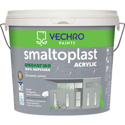 Vechro Smaltoplast Extra Οικολογικό Ακρυλικό Χρώμα Εξωτερικού Χώρου Λευκό 0.75lt