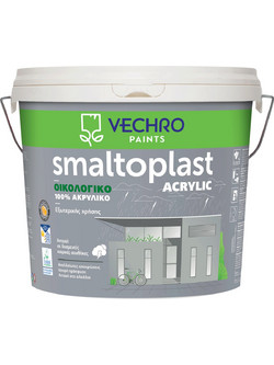 Vechro Smaltoplast Extra Οικολογικό Ακρυλικό Χρώμα Εξωτερικού Χώρου Λευκό 0.75lt