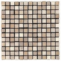 Imso Cubo Ψηφίδα Χώρου Πέτρας από Φυσικό Μάρμαρο 2x2 cm Beige/Nero