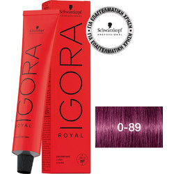 Schwarzkopf Igora Royal 0-89 Κόκκινο Βιολέ Mixtone Ενισχυτικό Βαφής Μαλλιών 60ml