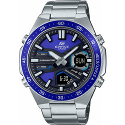 Casio Edifice Ανδρικό Ρολόι Χρονογράφος με Ασημί Μεταλλικό Μπρασελέ EFV-C110D-2AVEF