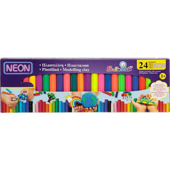 Σετ Πλαστελίνες Neon 24 Χρώματα