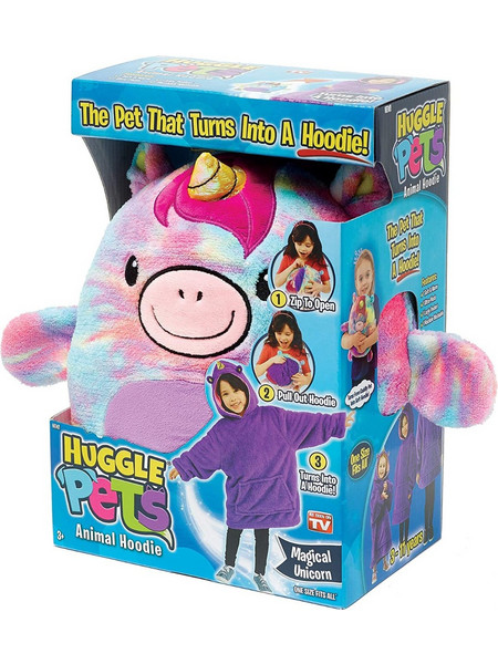 Huggle Pets Παιδικό Λούτρινο Αρκουδάκι που γίνεται Φούτερ Fleece σε 3 σχεδια