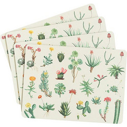 Σετ 4 Σουπλά BOTANICAL Cacti by Kokonote 29Χ20 (Α4) Φελλός Botanical