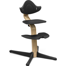 Stokke Nomi Oak Καρεκλάκι Φαγητού με Ροδάκια Μαύρο