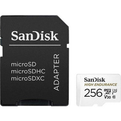 Sandisk High Endurance microSDXC 256GB Class 10 U3 V30 UHS-I + Adapter