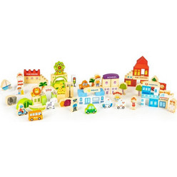 Σετ Ξύλινα Εκπαιδευτικά Τουβλάκια 120 τμχ Ecotoys HM015501