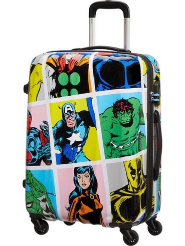 American Tourister Marvel Legends Marvel Legends Παιδική Βαλίτσα Μεσαία 65x45.5x27.5cm με 4 Ρόδες Πολύχρωμη