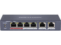 Hikvision DS-3E0106P-E/M Unmanaged L2 Switch με 2 Θύρες Ethernet 100Mbps