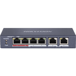 Hikvision DS-3E0106P-E/M Unmanaged L2 Switch με 2 Θύρες Ethernet 100Mbps