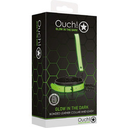 Ouch! Glow in The Dark Collar with Leash