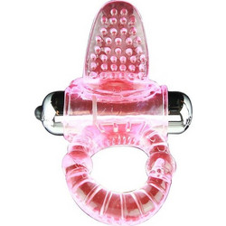 Baile Sweet Vibrating Ring Ελαστικό Δαχτυλίδι Πέους Σιλικόνης με Δόνηση 4.6cm Ροζ