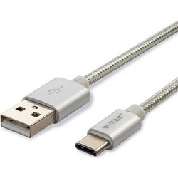 V-TAC Platinum Series 8492 Καλώδιο USB-C 1m Silver