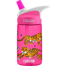 CamelBak Eddy Kids Tigers Παιδικό Μπουκάλι Πλαστικό BPA Free με Καλαμάκι Φούξια 400ml
