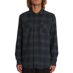 Volcom Ανδρικό Πουκάμισο Βαμβακερό Καρό Μακρυμάνικο Κανονική Γραμμή Navy Μπλε A0531904-CDG