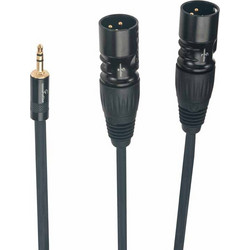 Soundsation Wiremaster mini Jack Stereo - 2 x XLR male - 1.5m