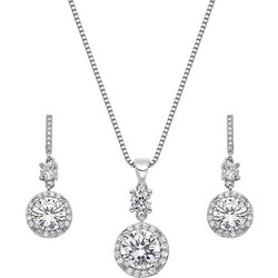 Σετ Κολιέ & Σκουλαρίκια Gloria Hope Silver GH22W-10025
