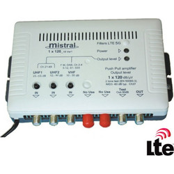 MISTRAL 1x120 Ενισχυτής κεντρικής κεραίας FM/VHF-UHF-UHF με 1 έξοδο και φίλτρο LTE 5G
