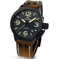 TW Steel Canteen Ανδρικό Ρολόι με Καφέ Δερμάτινο Λουράκι CS103