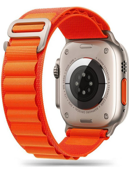 Tech-Protect Nylon Pro Λουράκι Υφασμάτινο Orange (Apple Watch 42 / 44 / 45mm)
