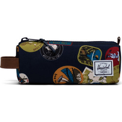 Herschel Settlement Stickers Κασετίνα Βαρελάκι Μπλε 10071-05700