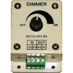 Χειροκίνητο dimmer LED μονόχρωμης ταινίας 12VDC(IN)/24V 8A 96W/192W - CON-00230