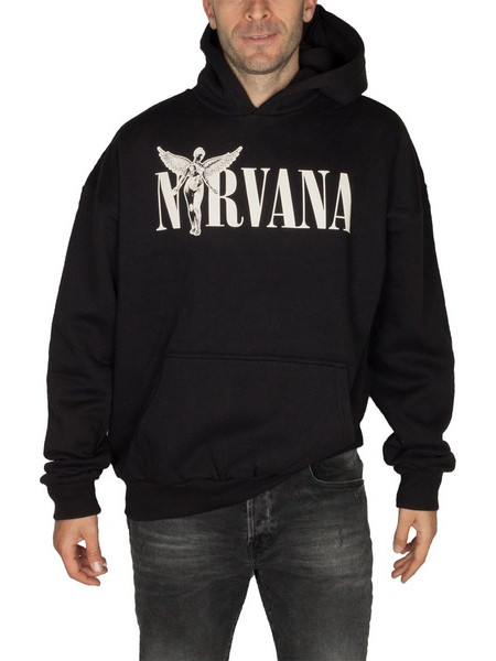 Amplified Nirvana In Utero Ανδρικό Φούτερ με Κουκούλα Μαύρο ZAV841INU-BLK