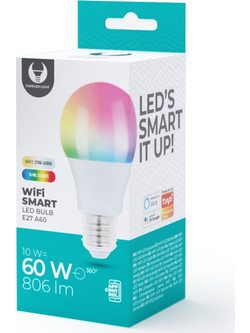 Forever Λάμπα LED για Ντουί E27 και Σχήμα A60 RGBW 806lm Dimmable