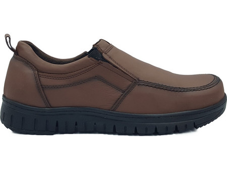 Ανδρικό Δερμάτινο Leder Shoes - 757 - Καφέ