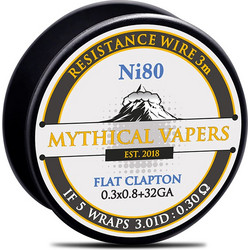 Σύρμα Flat Clapton Ni80 By Mythical Vapers 3m (0.3*0.8+32GA)