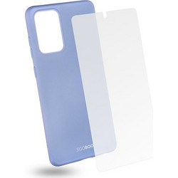 EGOBOO backcover for Samsung A72, Light Violet + Tempered Glass