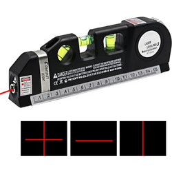Multipurpose Level Laser Horizon Vertical Measure Tape Aligner Bubbles Ruler