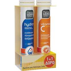 Pharmalead Hydro+ 20s + Βιταμίνη C 550mg 20 Αναβράζοντα Δισκία